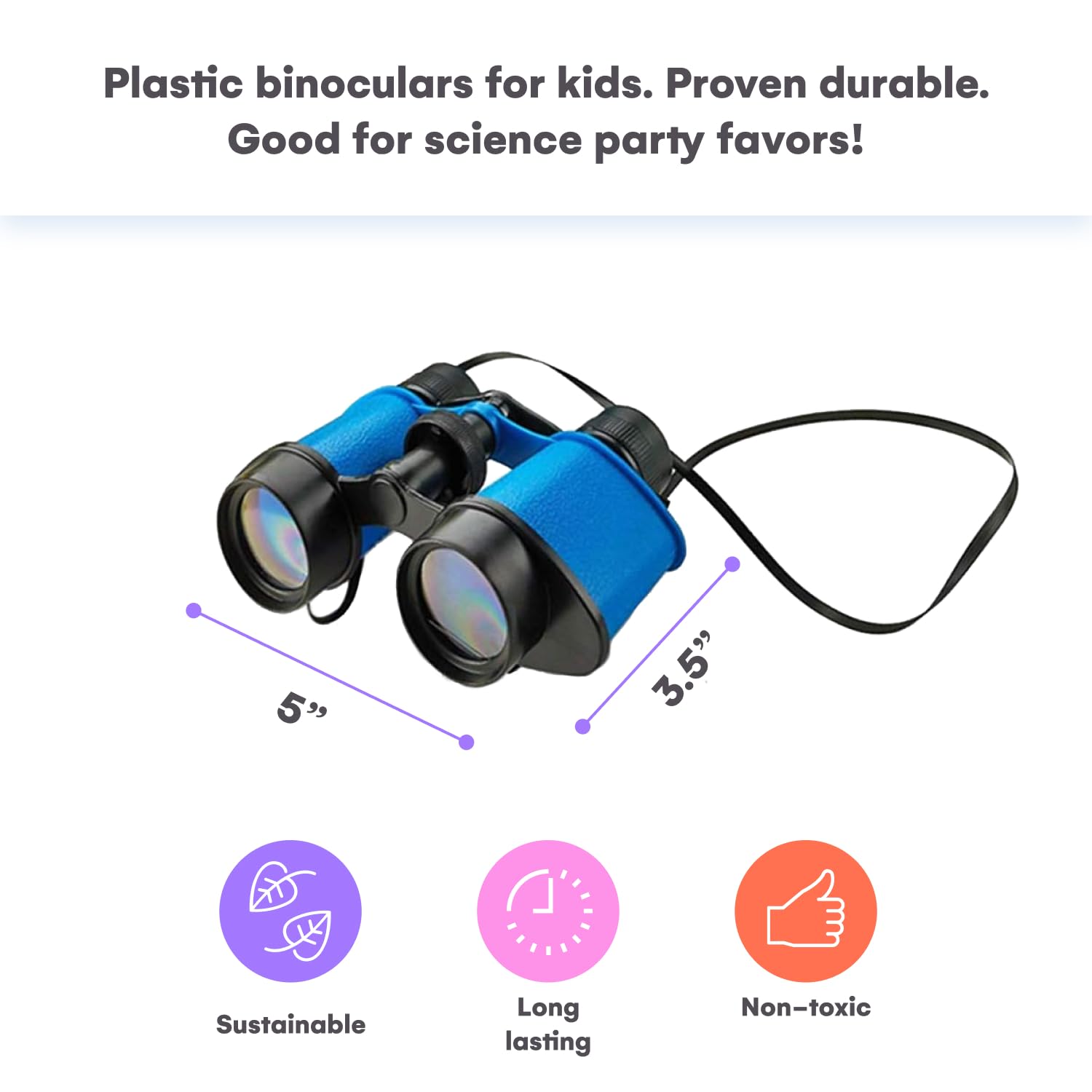 Kicko Toy Binoculars for Kids - Pack of 12