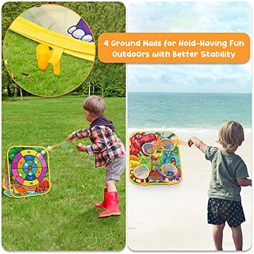 2-in-1 Bean Bag Toss Game for Kids