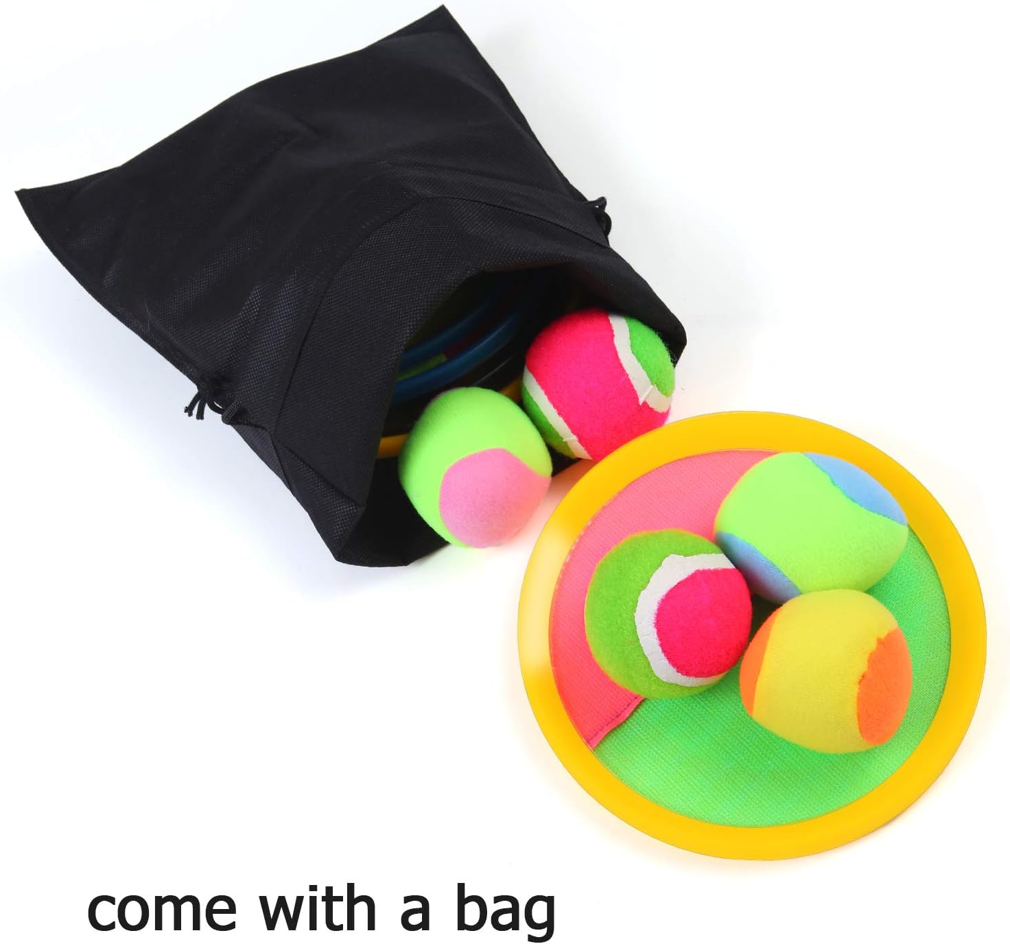 Aneco Toss and Catch Paddle Game Set with Storage Bag