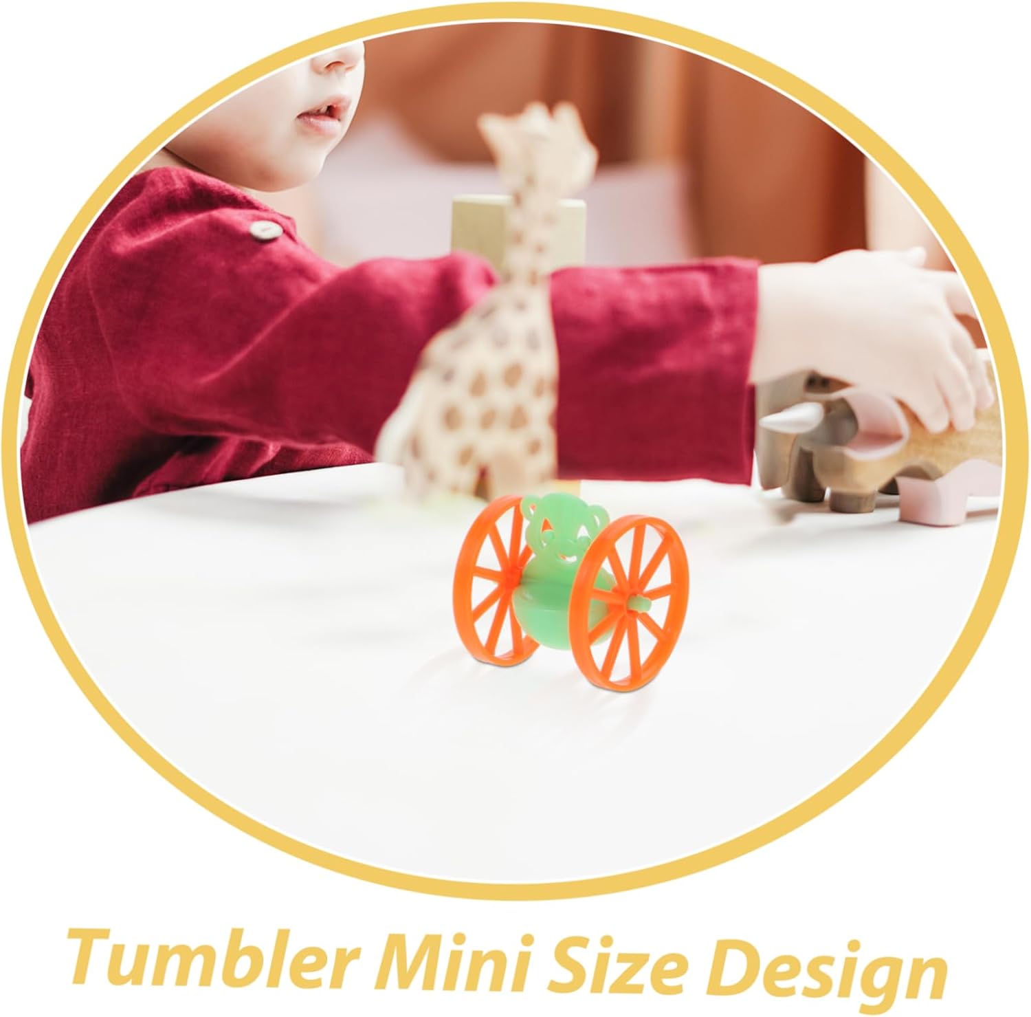 50pcs Wheeled Tumbler Toys for Office and Home