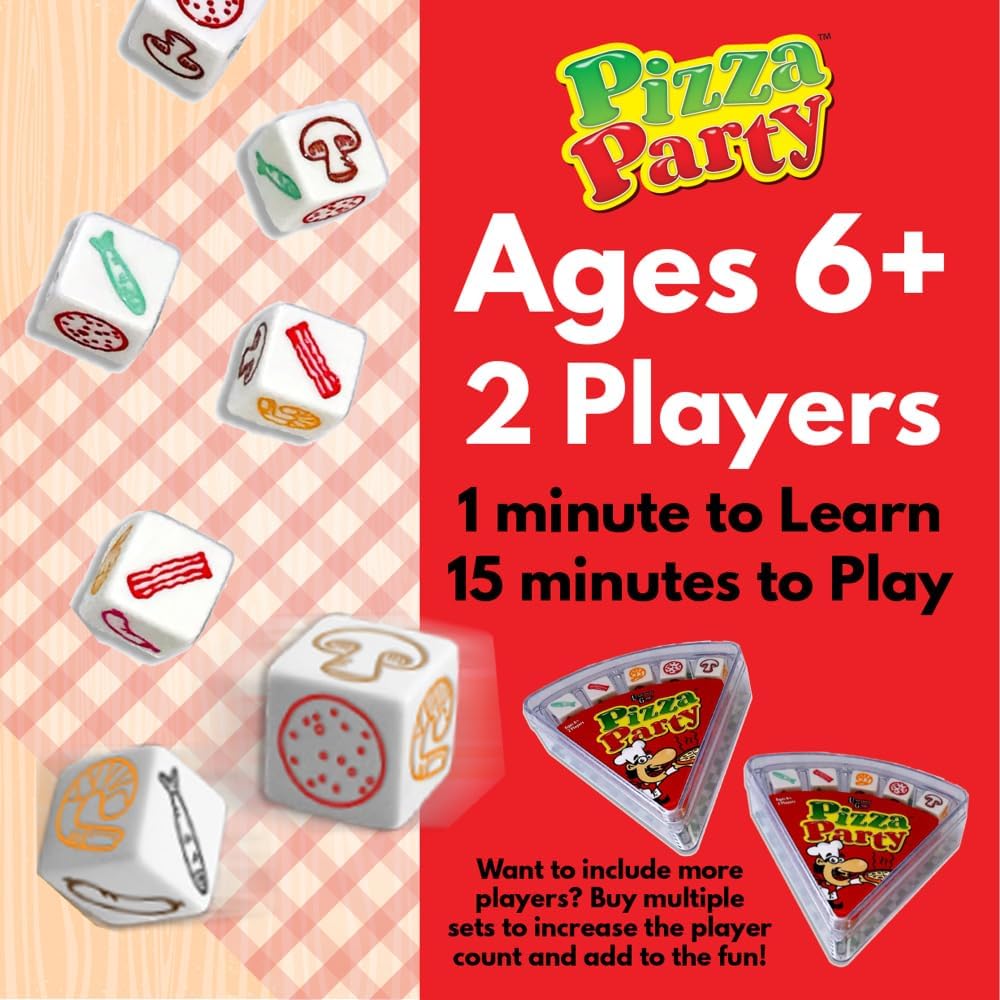 University Games Pizza Party Dice Game for Kids and Families