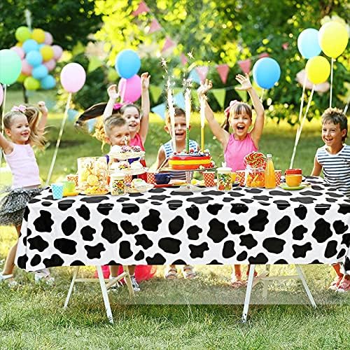 2 Pcs Cow Print Tablecloth for Farm Party Supplies