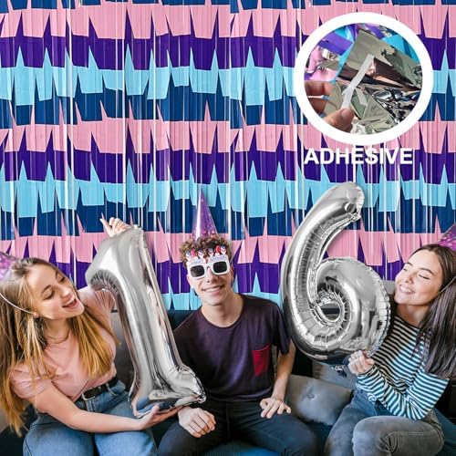 Gaming Party Backdrops 2 Pack Llama Tinsel Foil Curtains