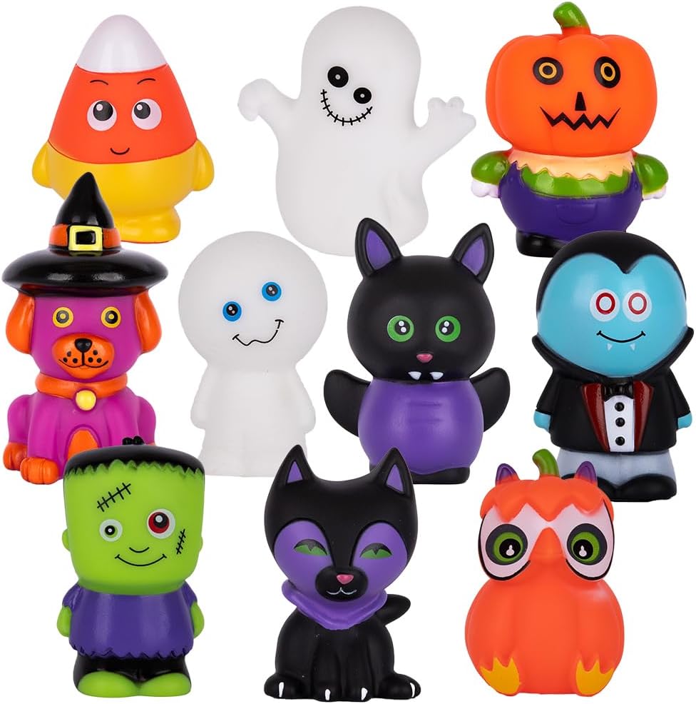 ArtCreativity Halloween Rubber Characters Pack of 10