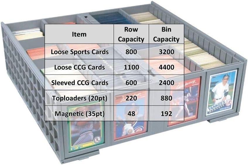 BCW Collectible Card Bin - Gray 3200 Card Storage