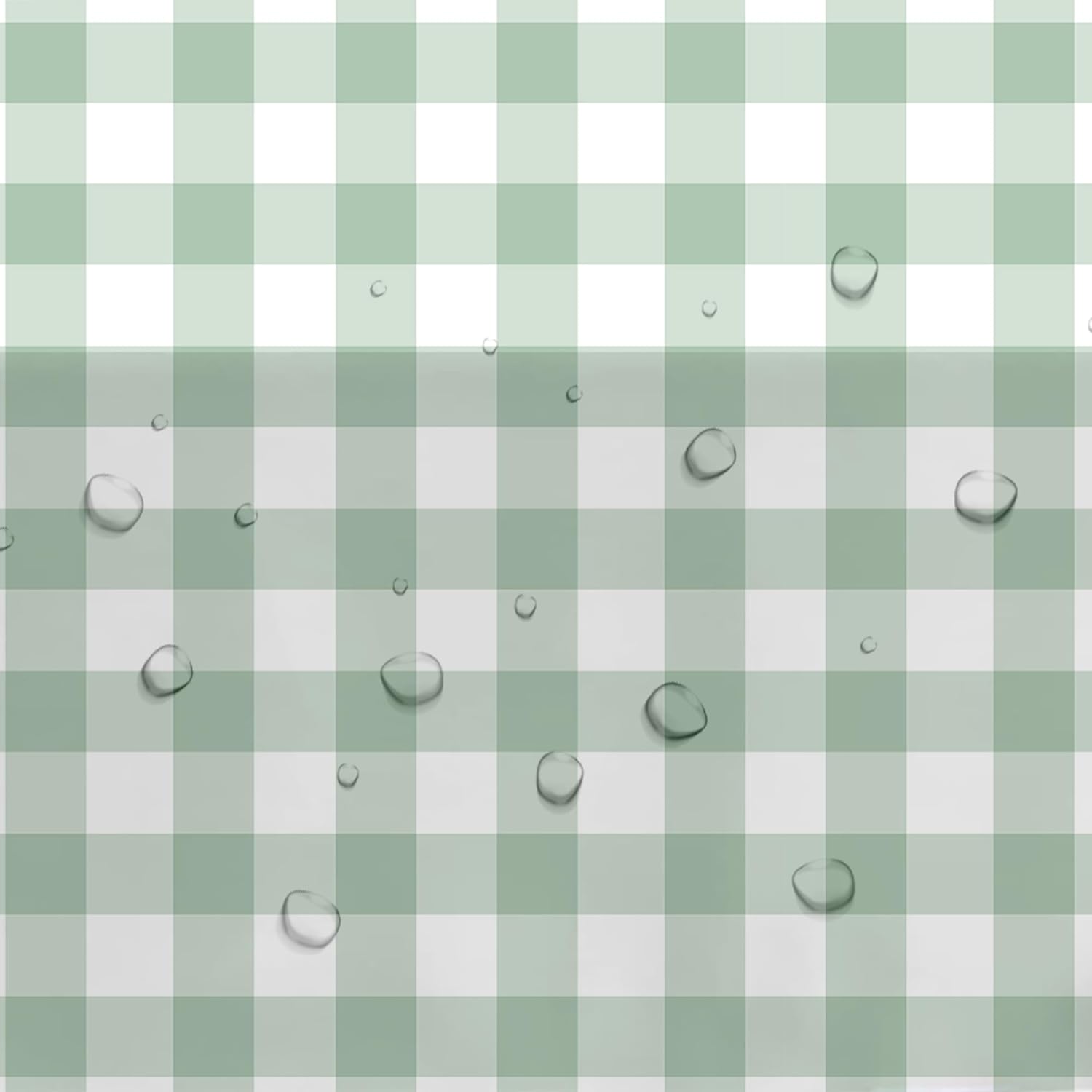Sage Green Gingham Tablecloth 3 Pack for Birthday and Baby Shower
