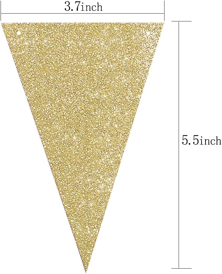 Letjolt Green Triangle Banner Decoration for Birthday and Party
