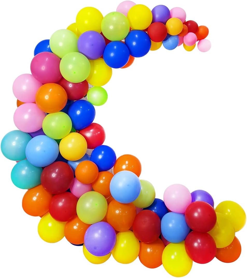Runch 100pcs 12inch Multicolor Latex Balloons