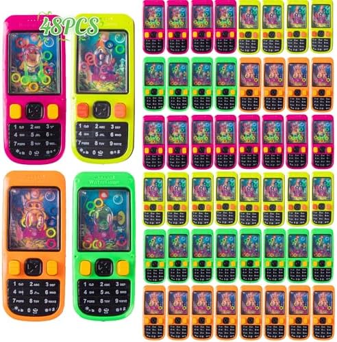 48 Pack Handheld Water Ring Toss Games for Kids