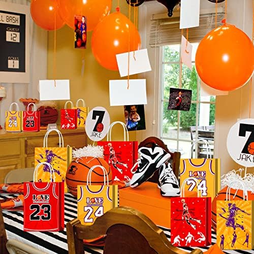 16 Piece Basketball T-Shirt Goodie Bags with Handles