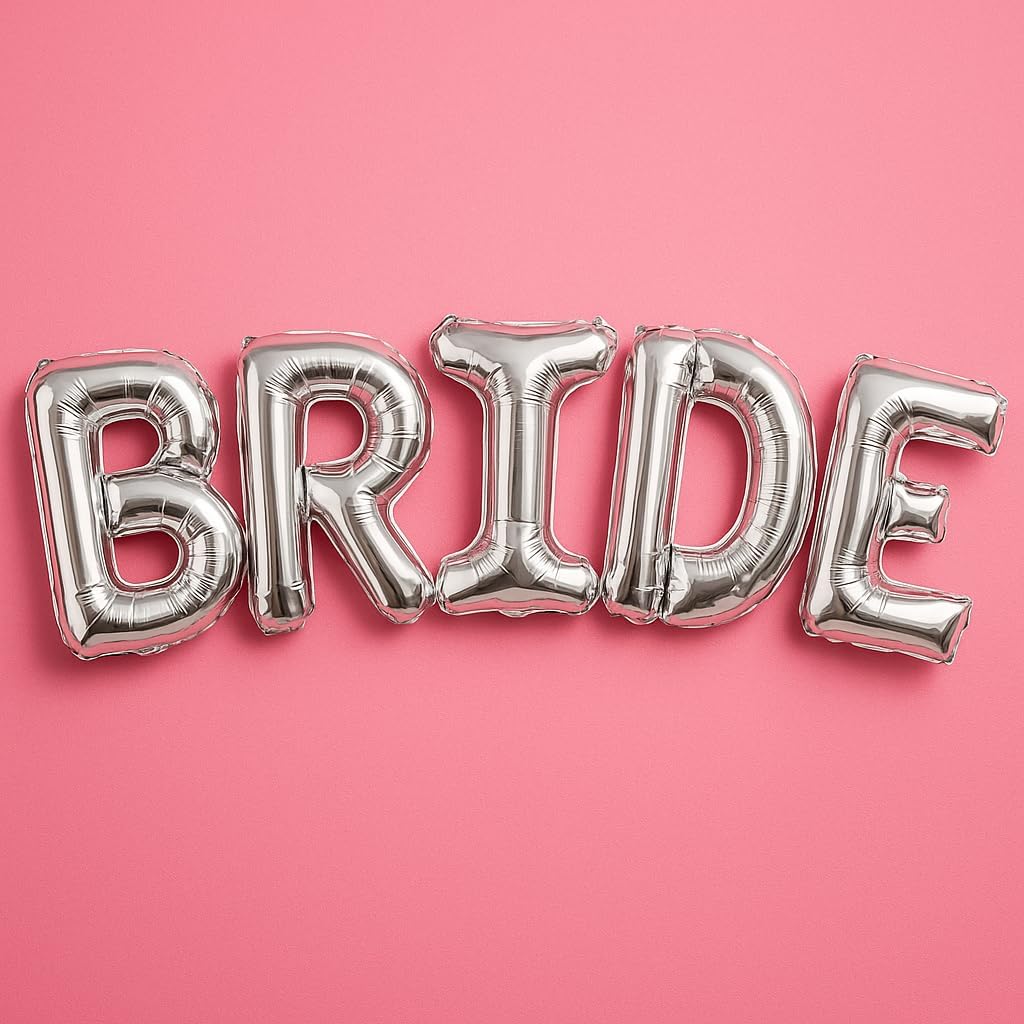 KatchOn Giant Bride Balloons Silver 40 Inch