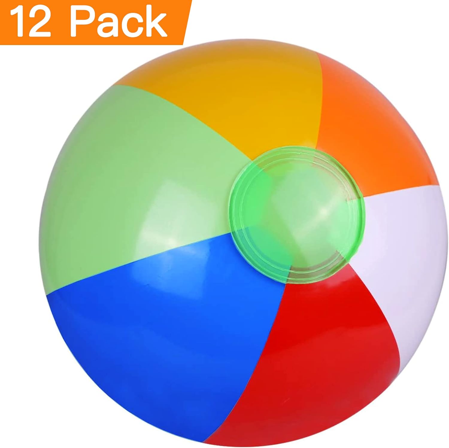 SYZ 12 Inflatable Beach Balls 12 Pack Rainbow