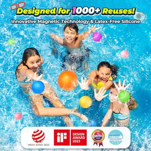12Pcs Reusable Water Balloons for Kids Summer Pool Beach Toys