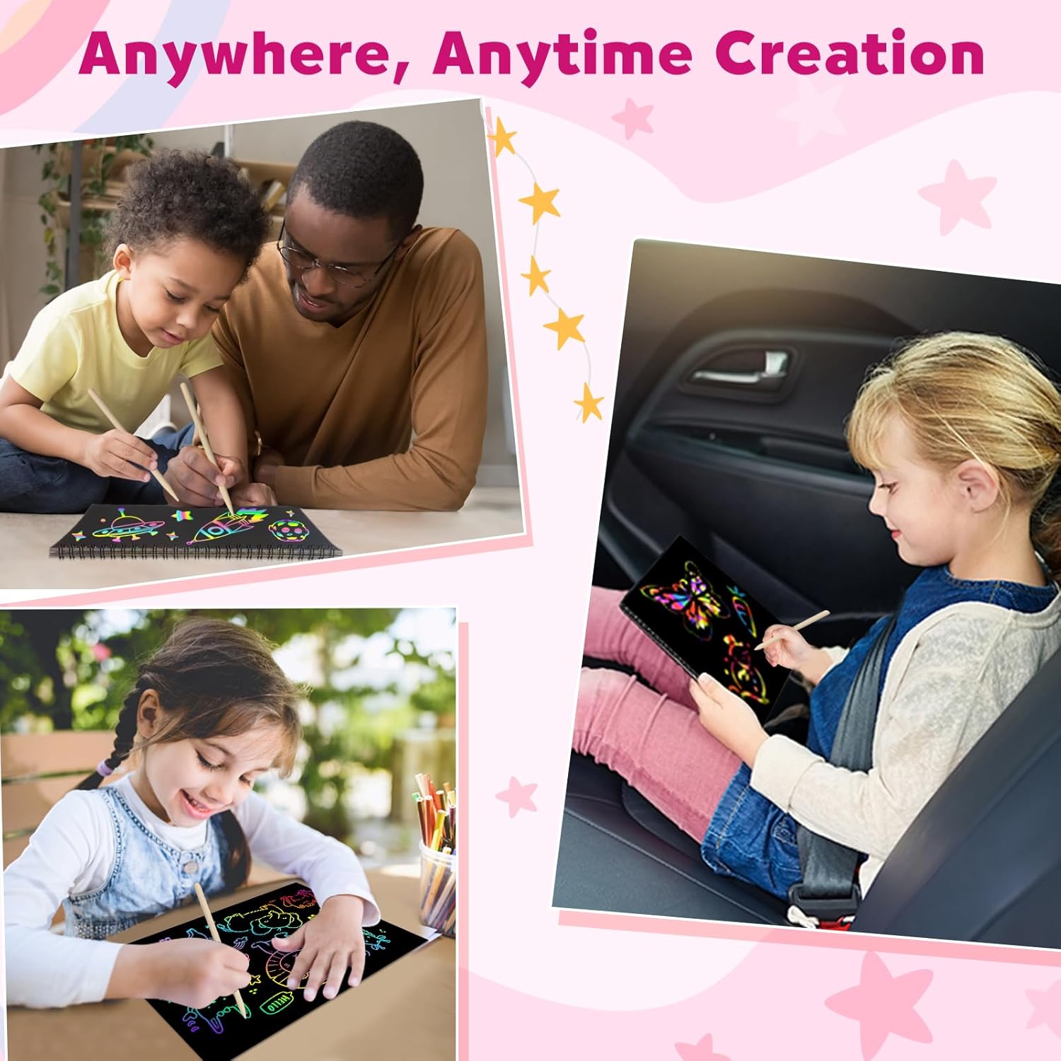 ZMLM Rainbow Art Craft Notebook Set for Kids
