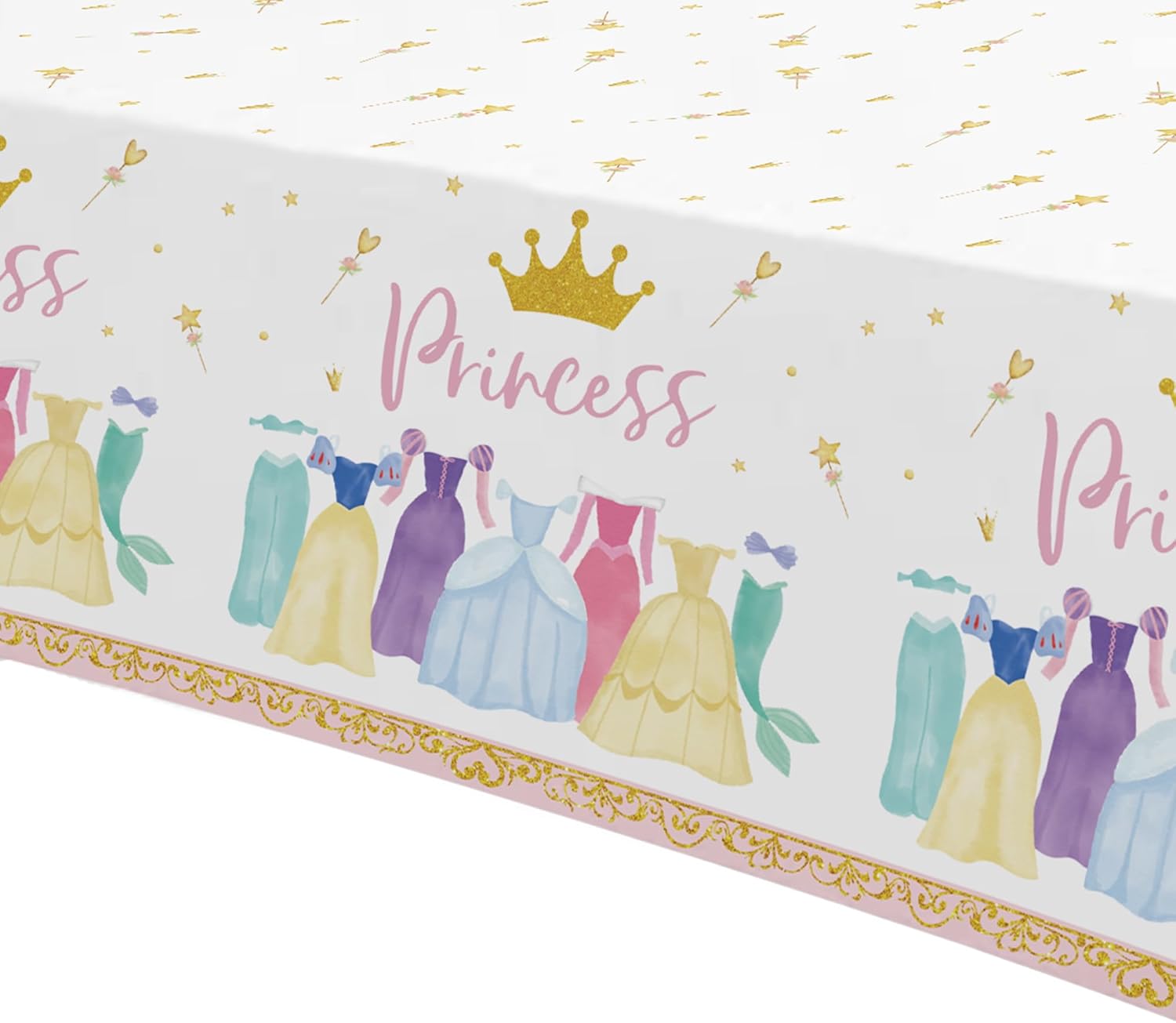 Princess Birthday Party Decorations Tablecloth Set 3 Pack 55x86in