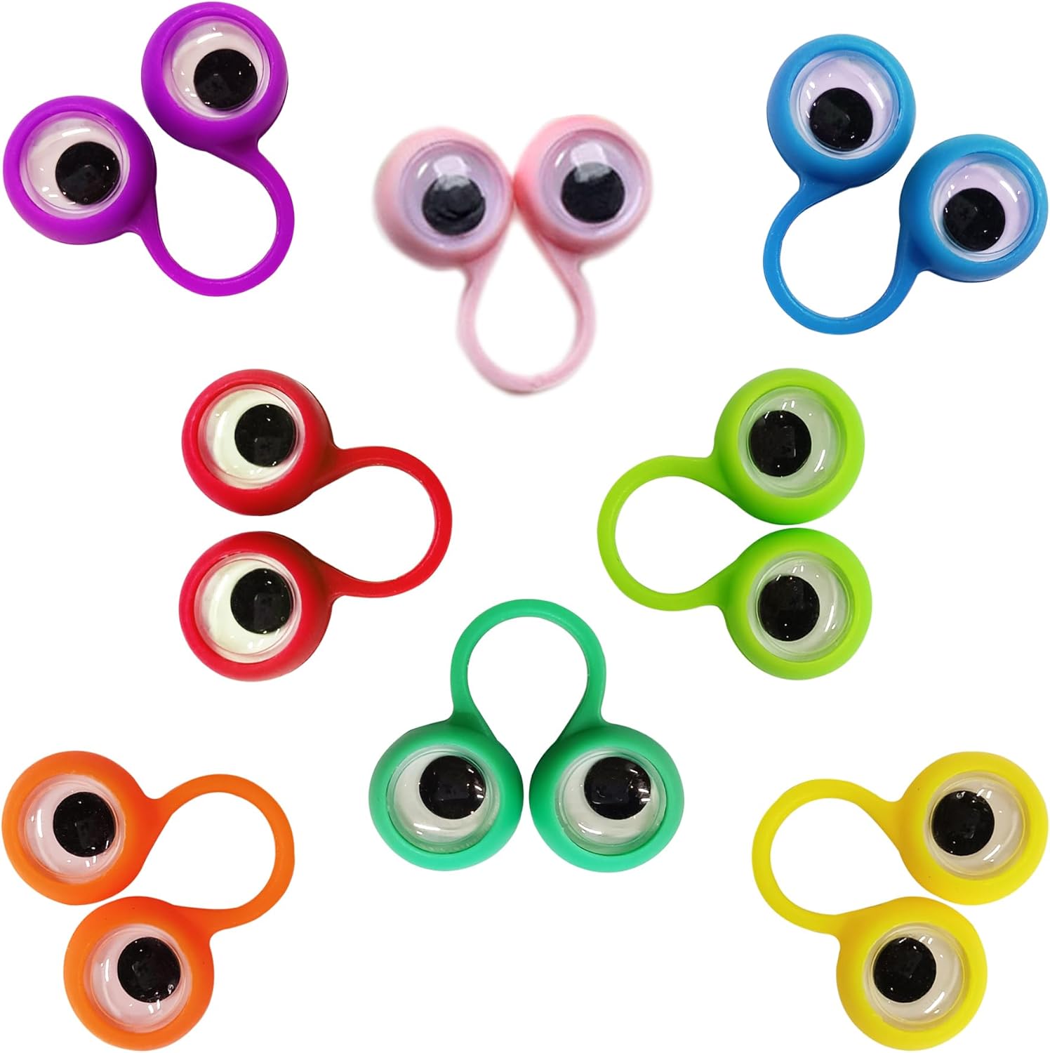 Eye Finger Puppets with Wiggly Eyeballs 32 Pieces Pack