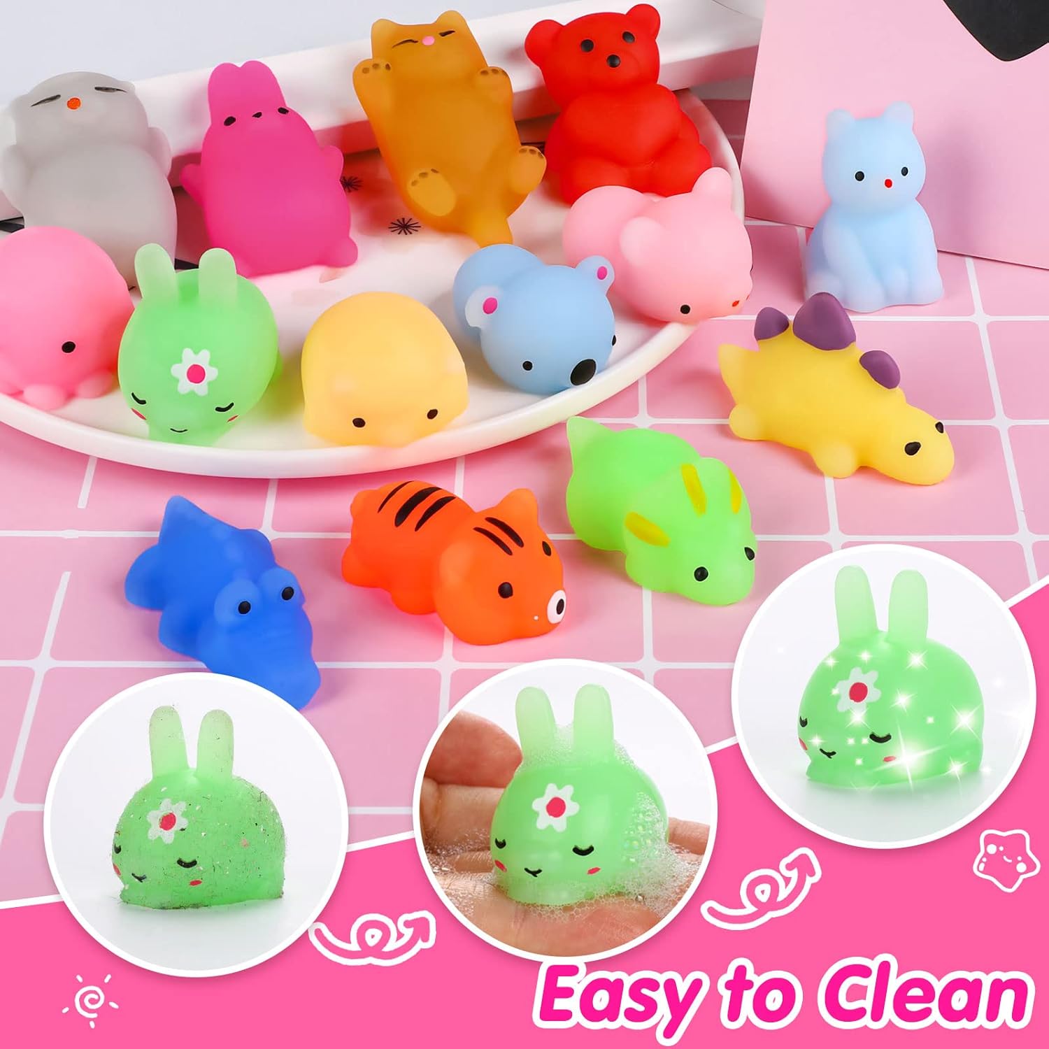 OCATO 40pcs Mochi Squishy Toys Party Favors for Kids