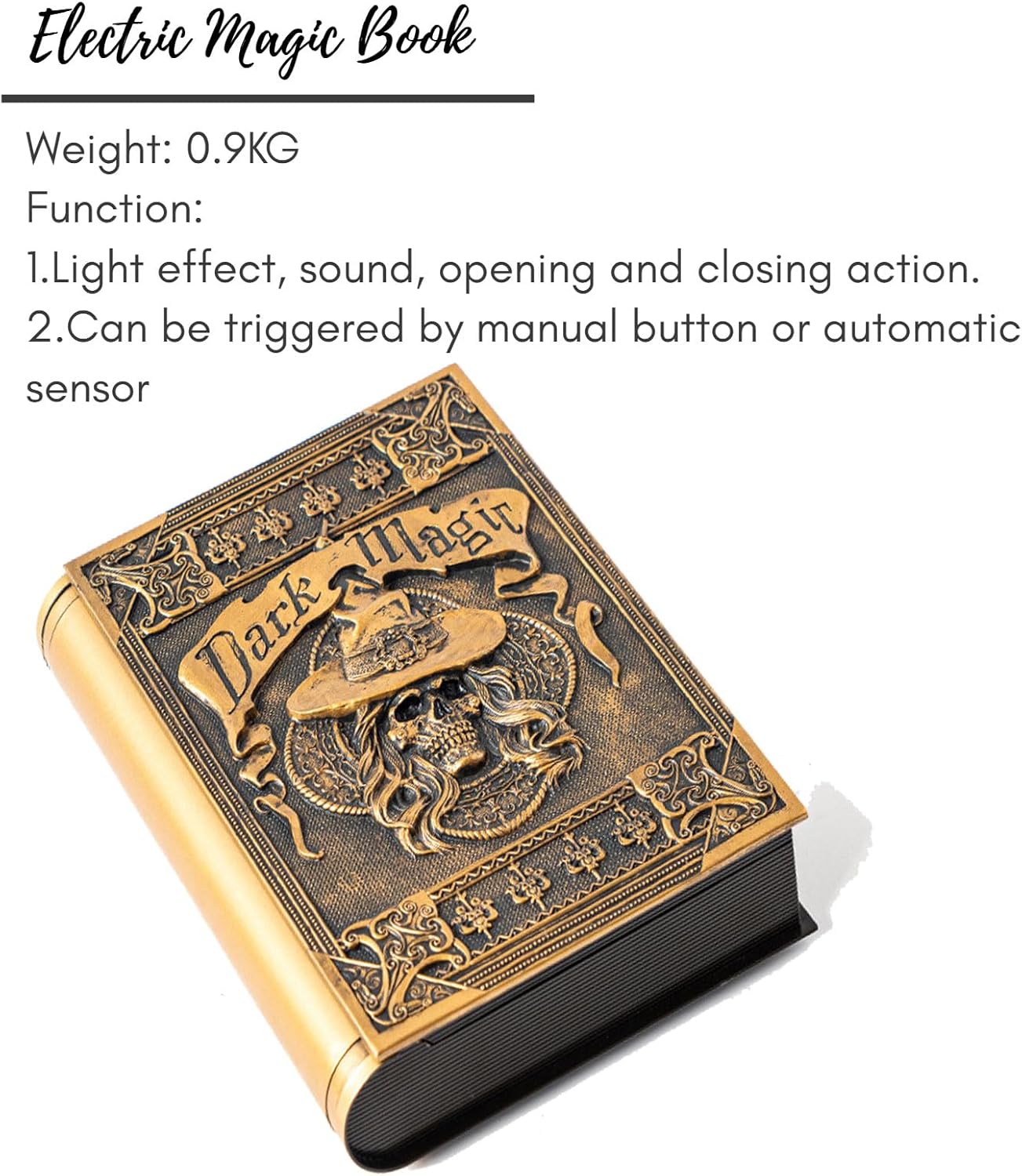 Halloween Decorations Spell Book with Sound and Light