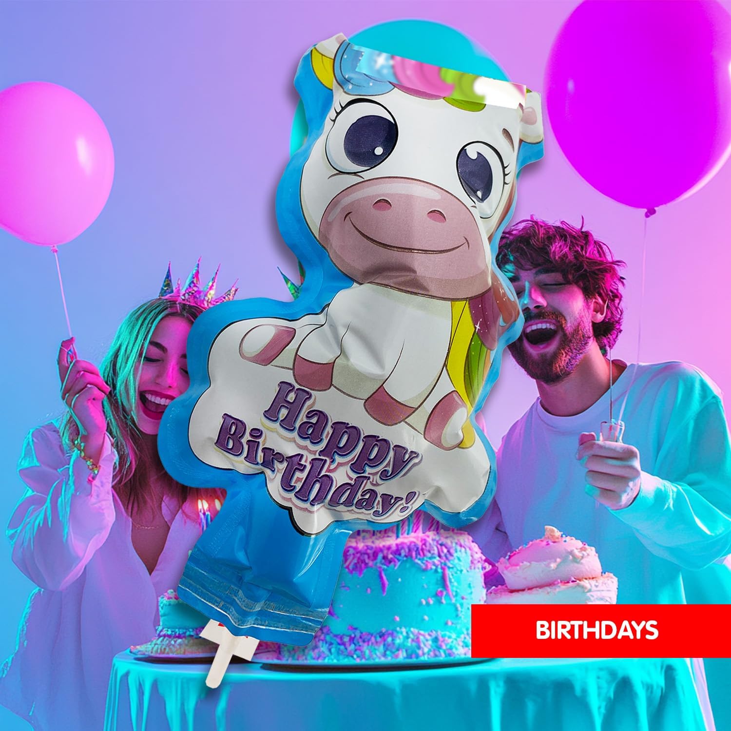 Best Party Ever Unicorn Birthday Squeeze Popper 2 Pack
