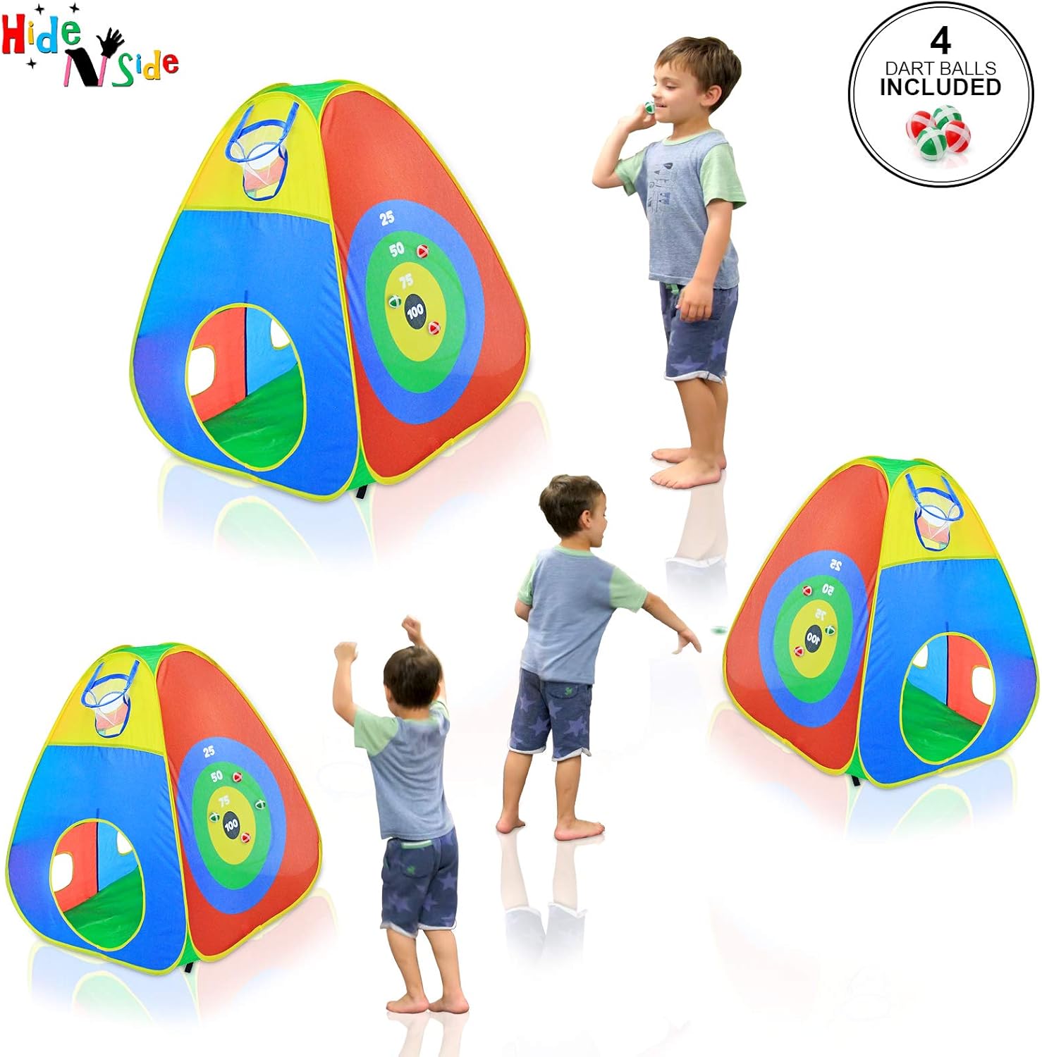 Hide N Side 5pc Kids Ball Pit Tents and Tunnels Playset