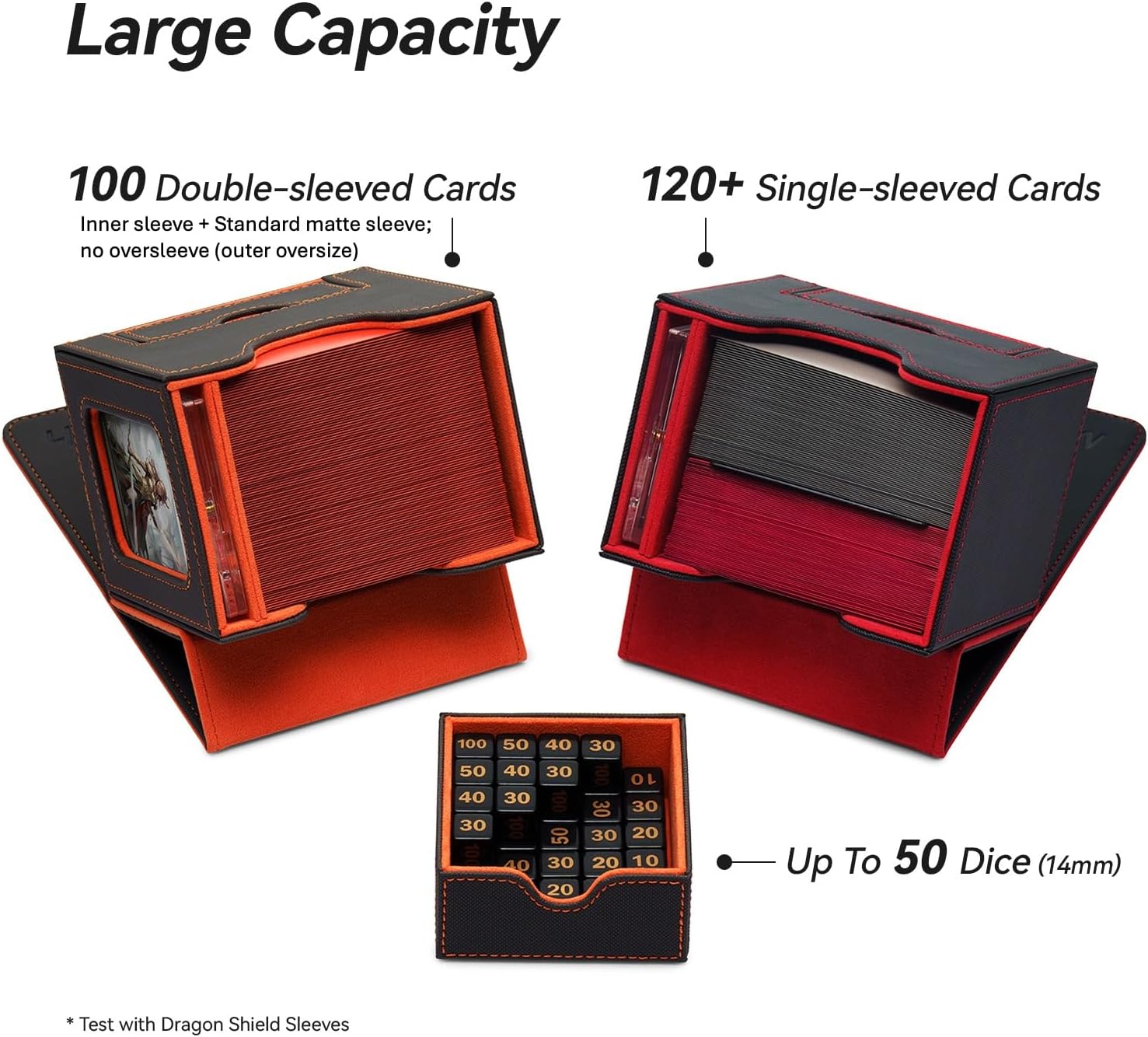 Mage Tech Card Deck Box for MTG Commander - Black Blue