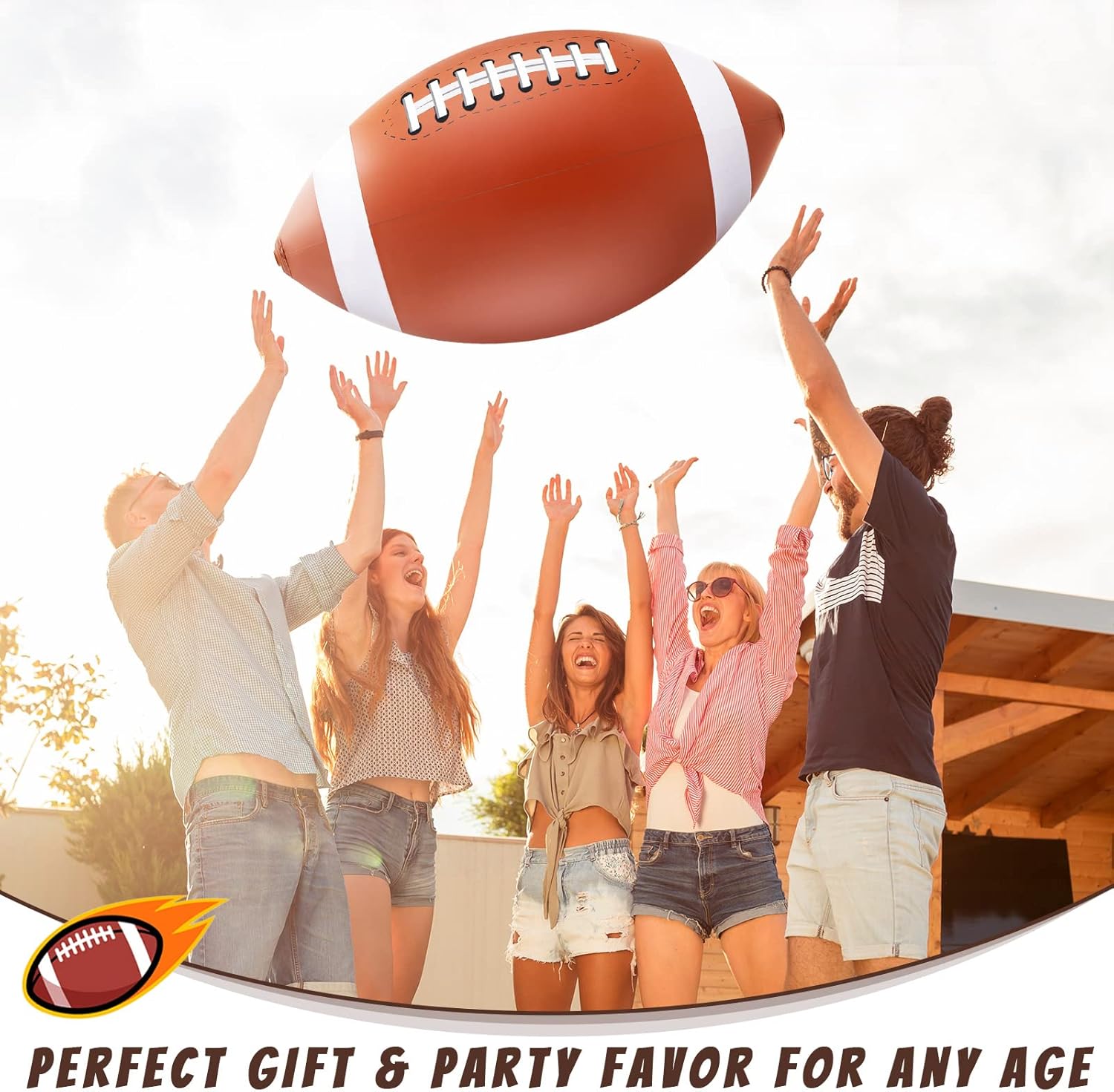 Lewtemi 27 Inch Giant Inflatable Football Set