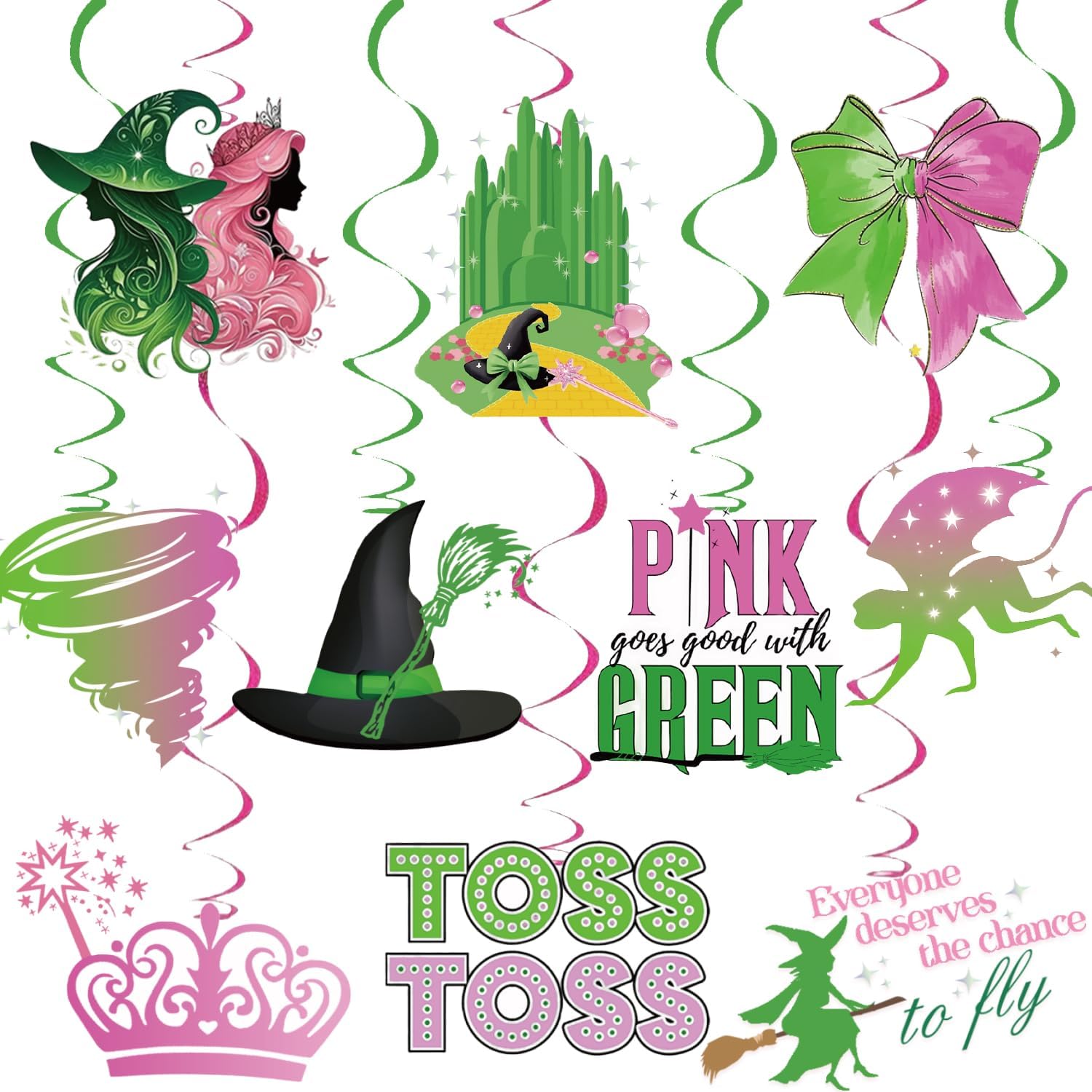 10 Pcs Witch Theme Streamers for Party Decor