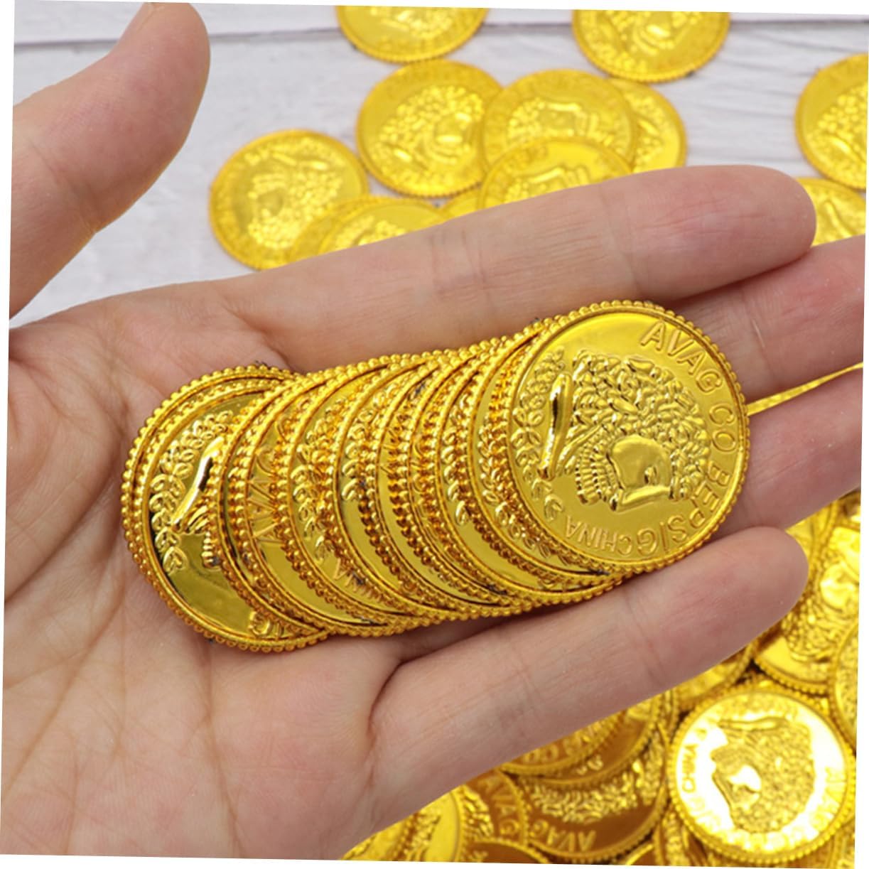 Toyvian Pirate Coins Plastic Treasure Decor