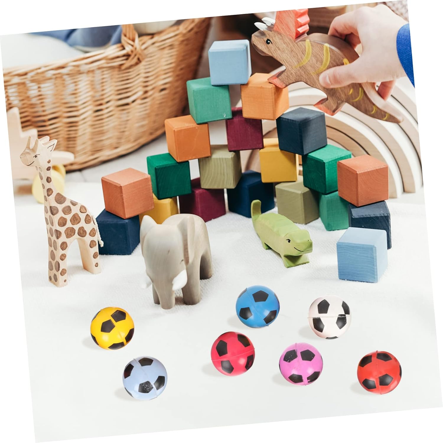 Milisten 20pcs Soccer Bouncy Balls Bulk Pack