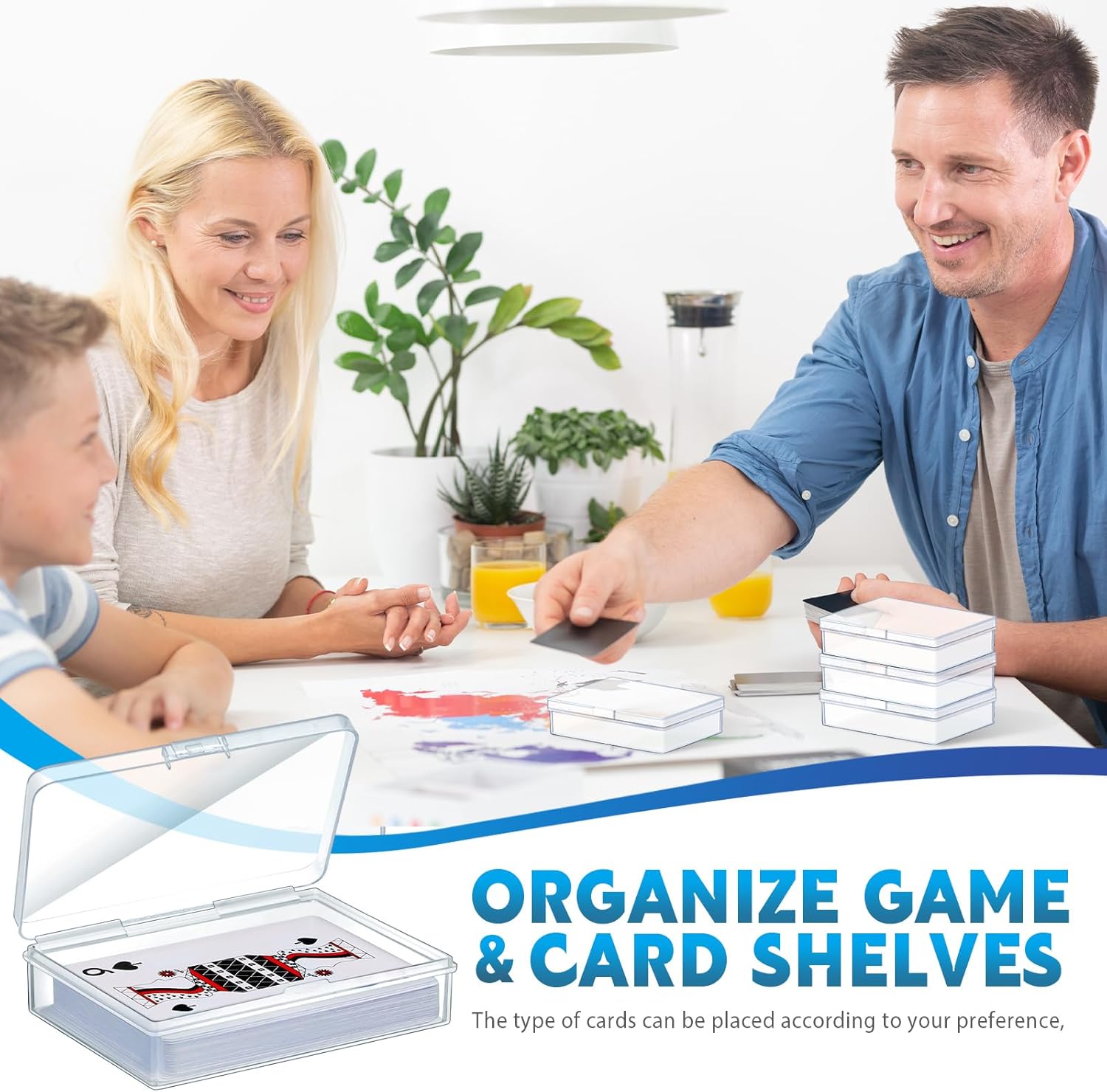 Vicenpal 100 Pcs Clear Plastic Card Deck Case