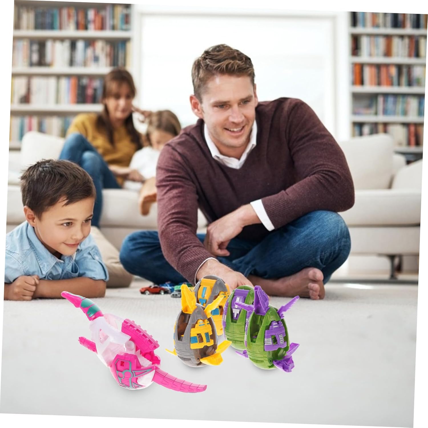 6Pcs Dinosaur Deformation Egg Fun Transforming Models for Educational Play