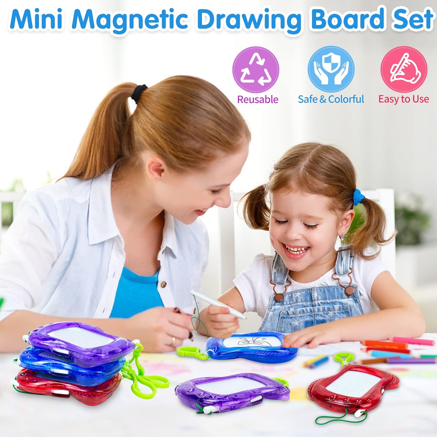 22 Pack Mini Magnetic Drawing Boards with Stylus