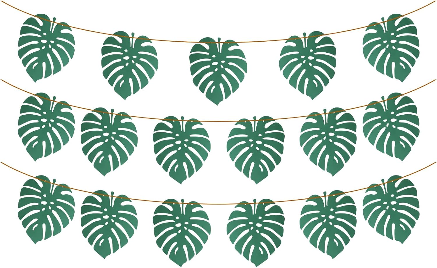 Pre-Strung Tropical Palm Garland 18FT 20PCS for Luau Parties