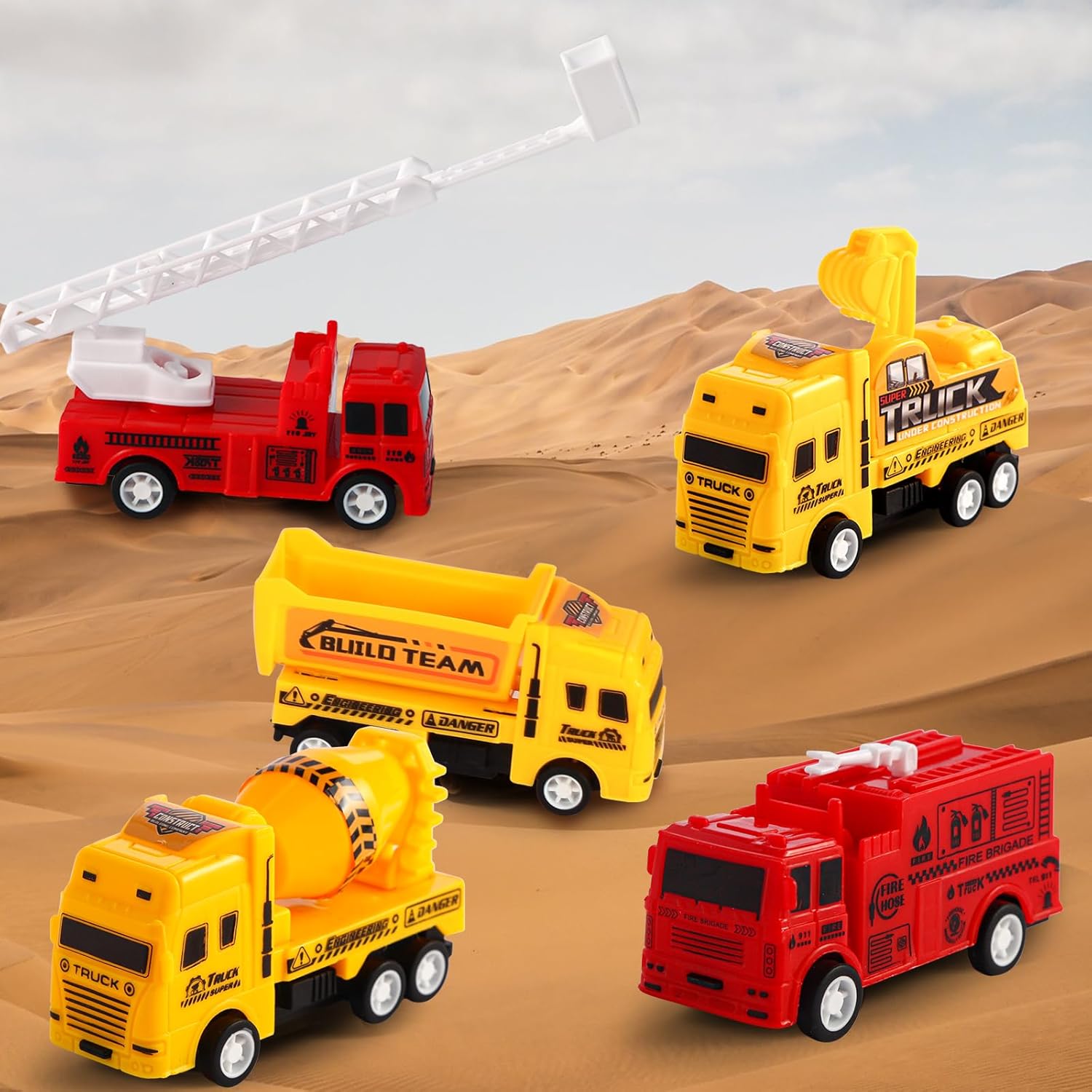 8 Pack Pull Back Cars Toy Set for Kids