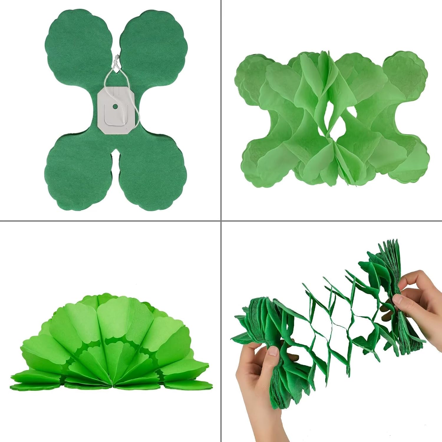 MerryNine Party Streamers 6pcs Green Garland