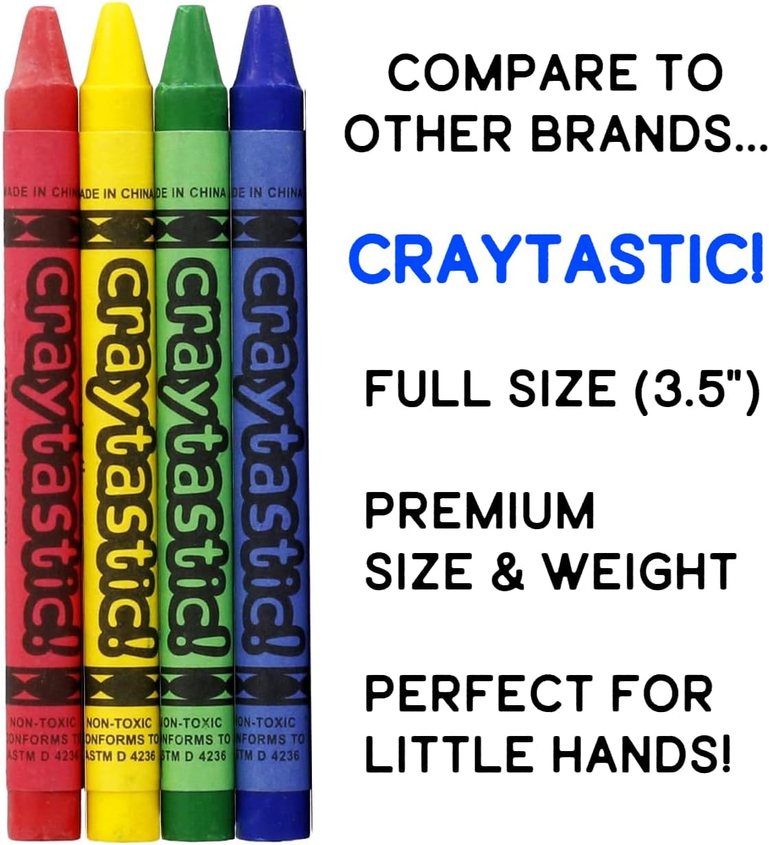 25 Bulk Crayon Packs - 100 Count Non-Toxic Crayons for Kids