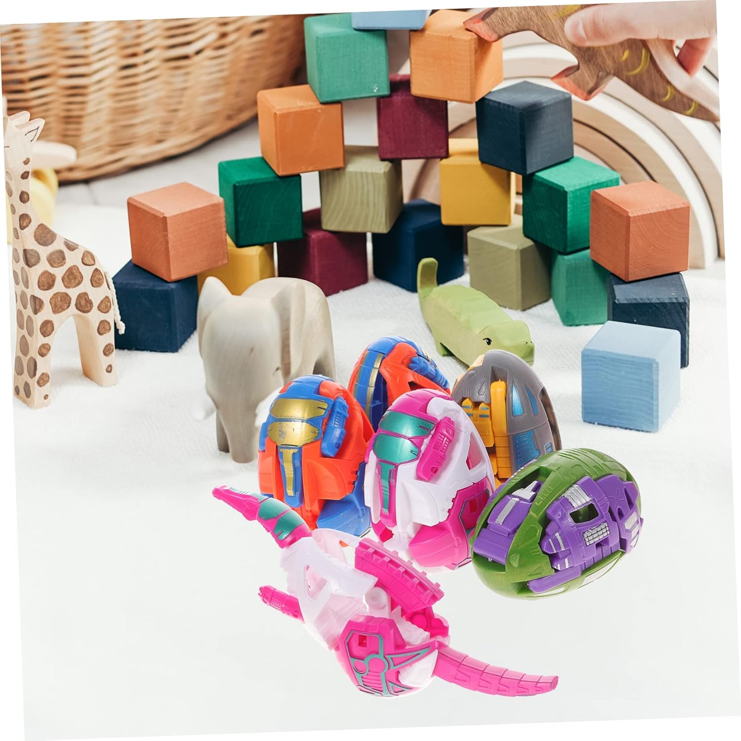 6Pcs Dinosaur Deformation Egg Fun Transforming Models for Educational Play