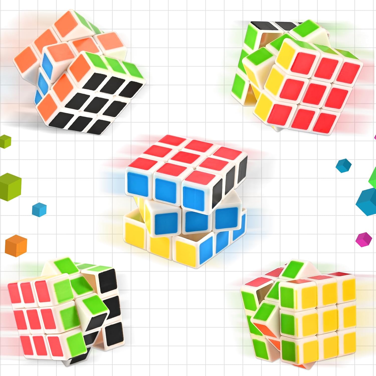 GOLDGE 40 Mini Cube Puzzles 3x3 Fun Toys