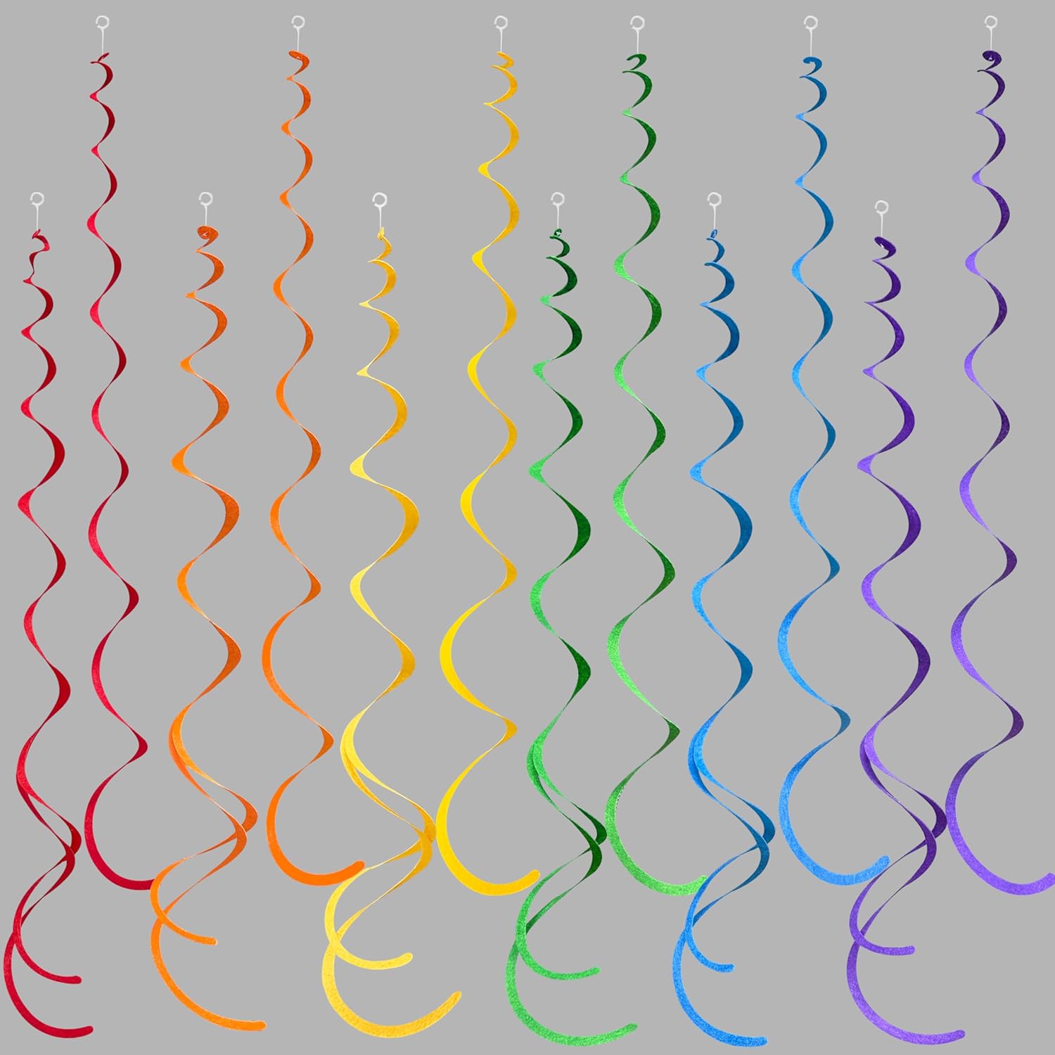 36 Pcs Rainbow Felt Swirl Streamer Ceiling Decorations