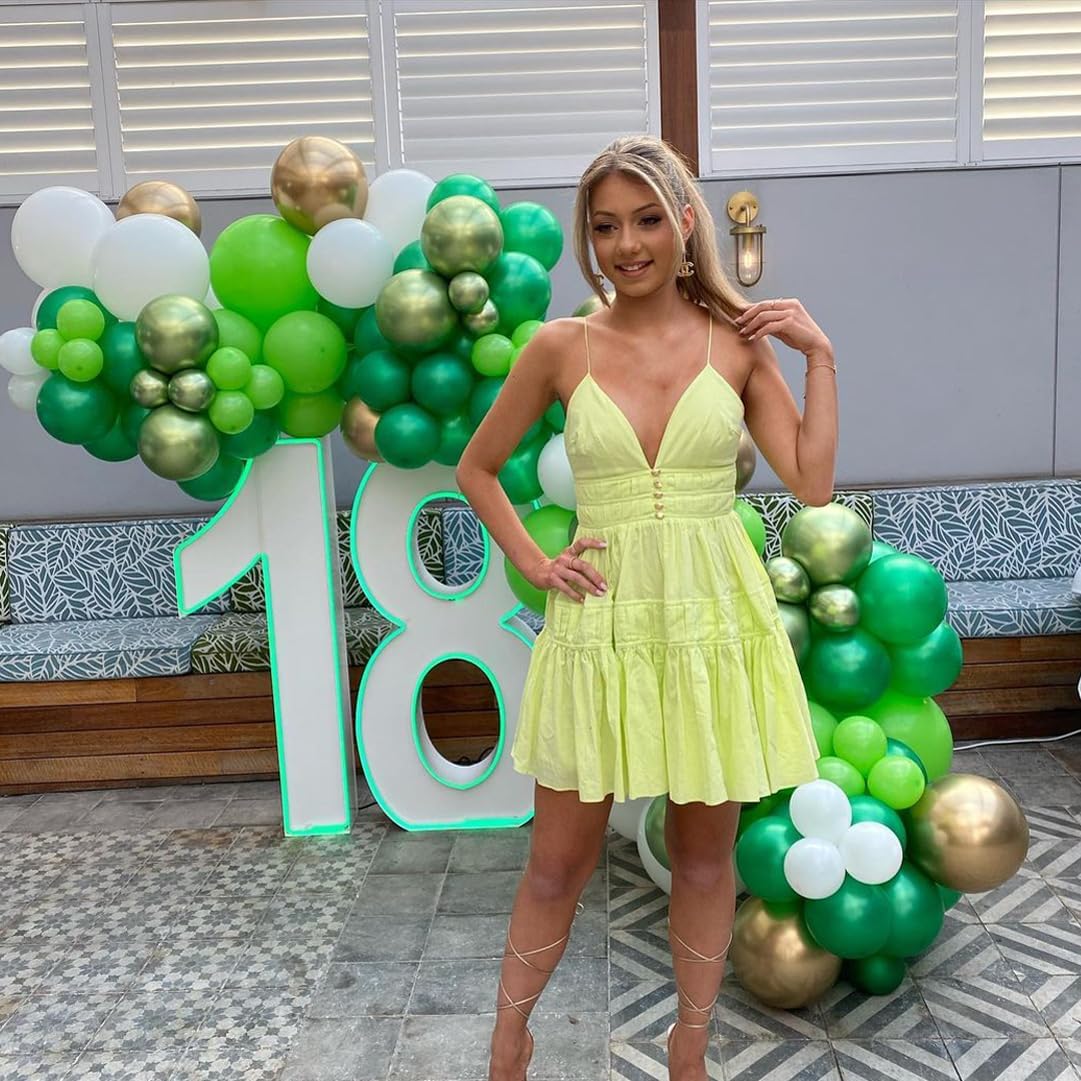 Green Balloons Dark Green Balloon Set 50 Pcs 12 Inch