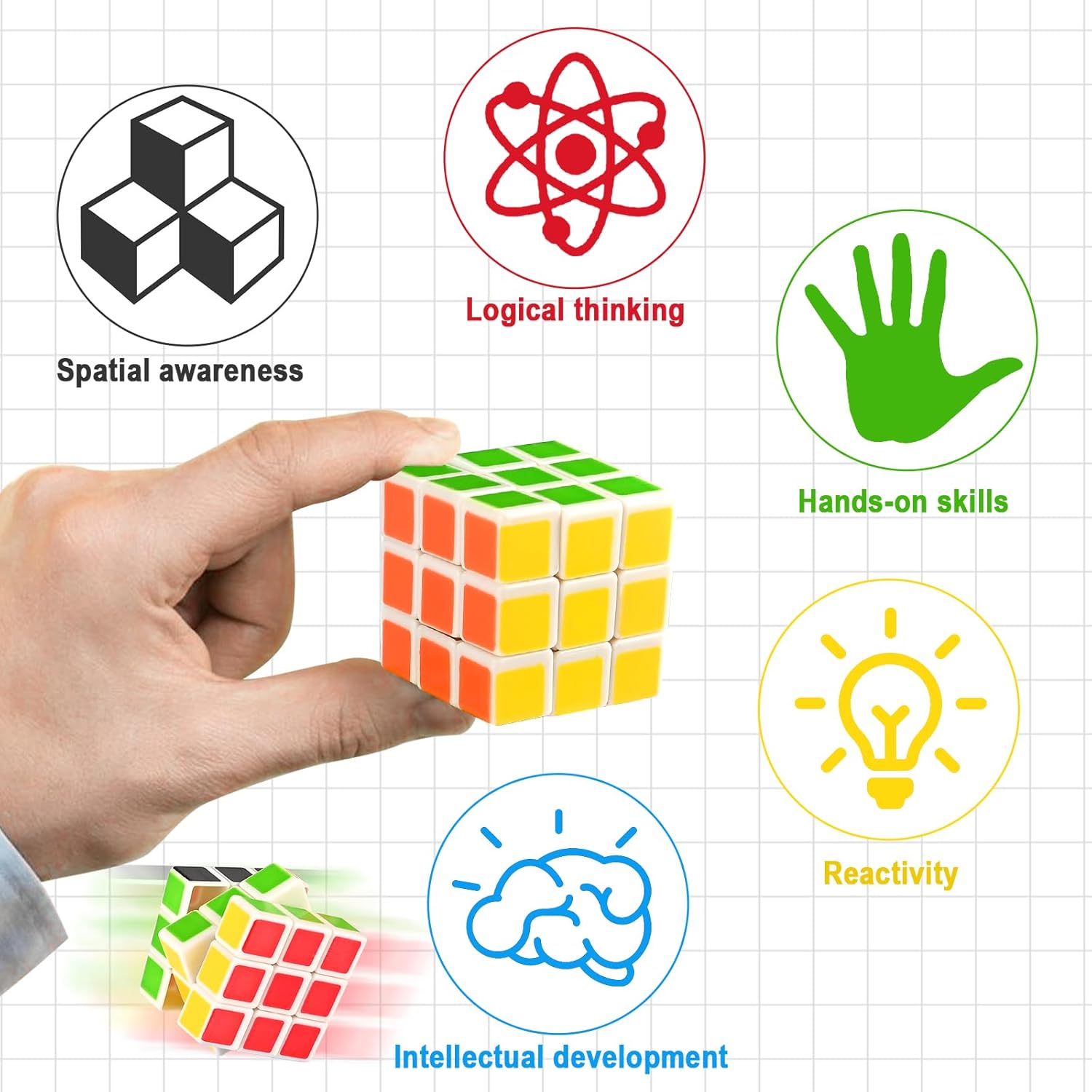 GOLDGE 40 Mini Cube Puzzles 3x3 Fun Toys