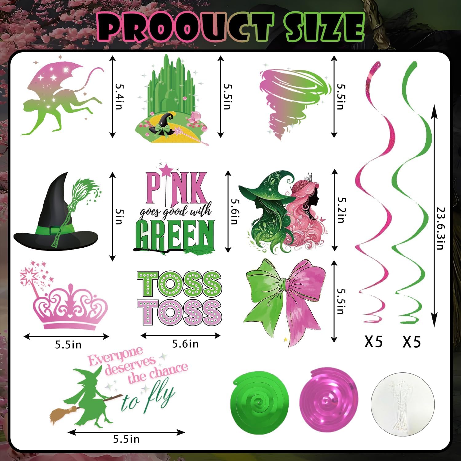 10 Pcs Witch Theme Streamers for Party Decor