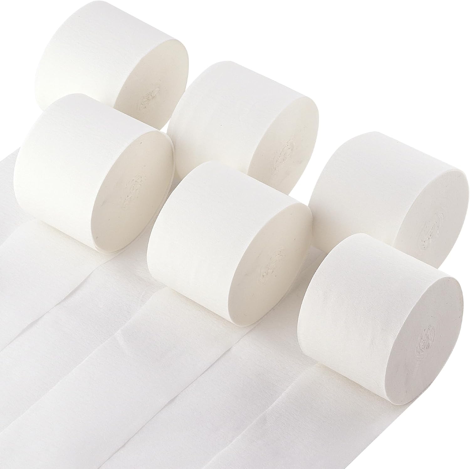 Oun Nana 6 Rolls White Streamers for Parties