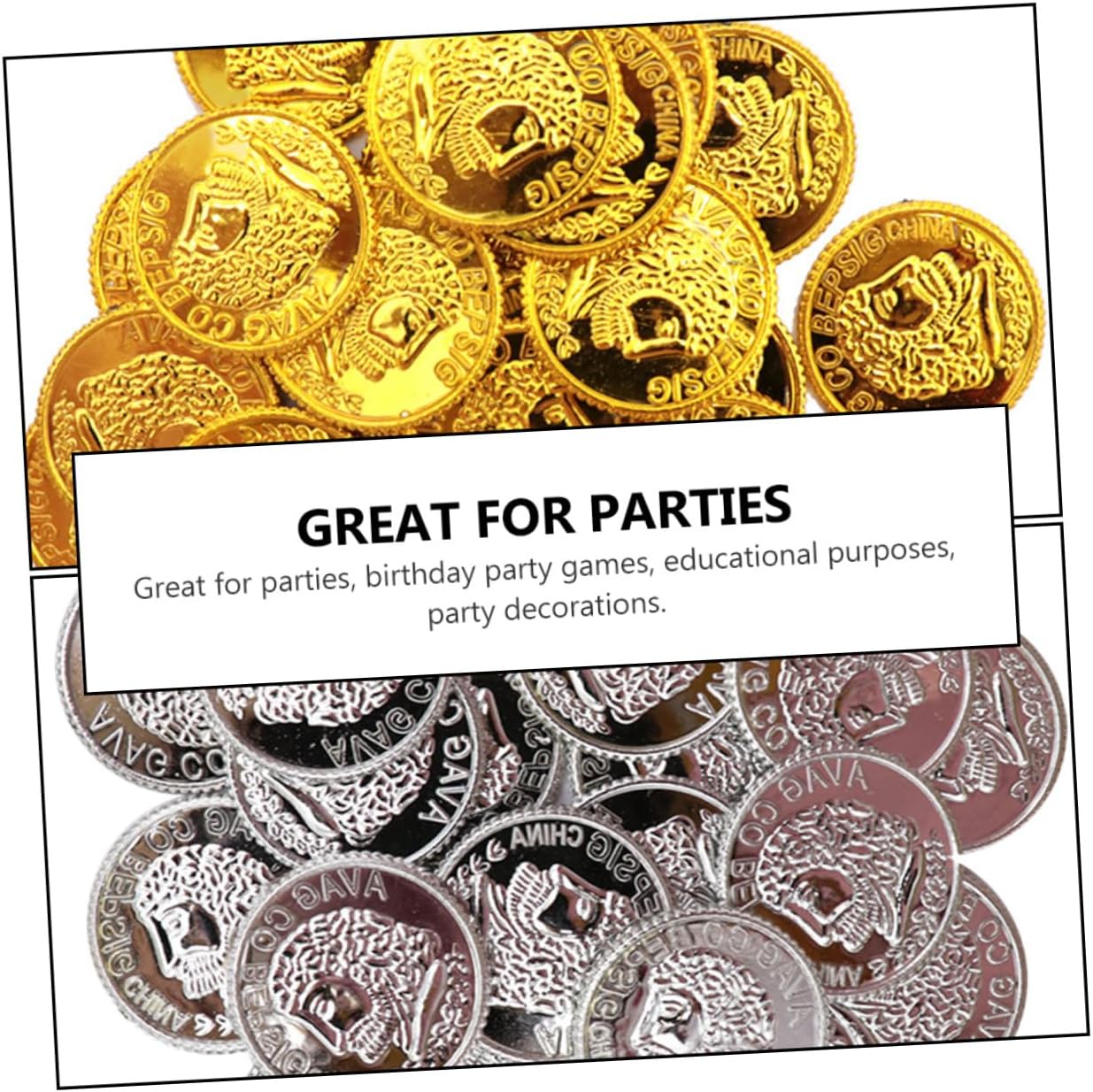 Plastic Pirate Treasure Coins for Parties and Events