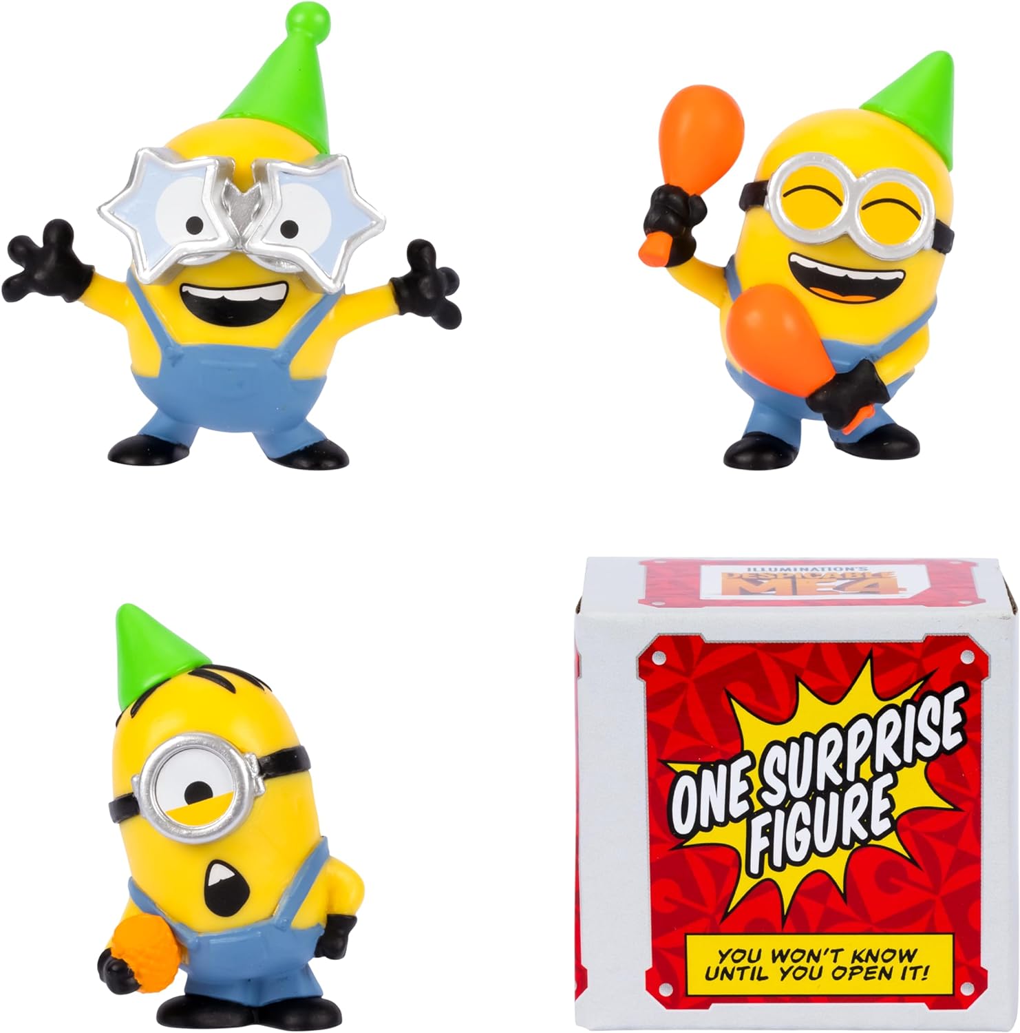 Minions Despicable Me 4 Figure Pack Party Bus Bunch 2 Inch Collectible