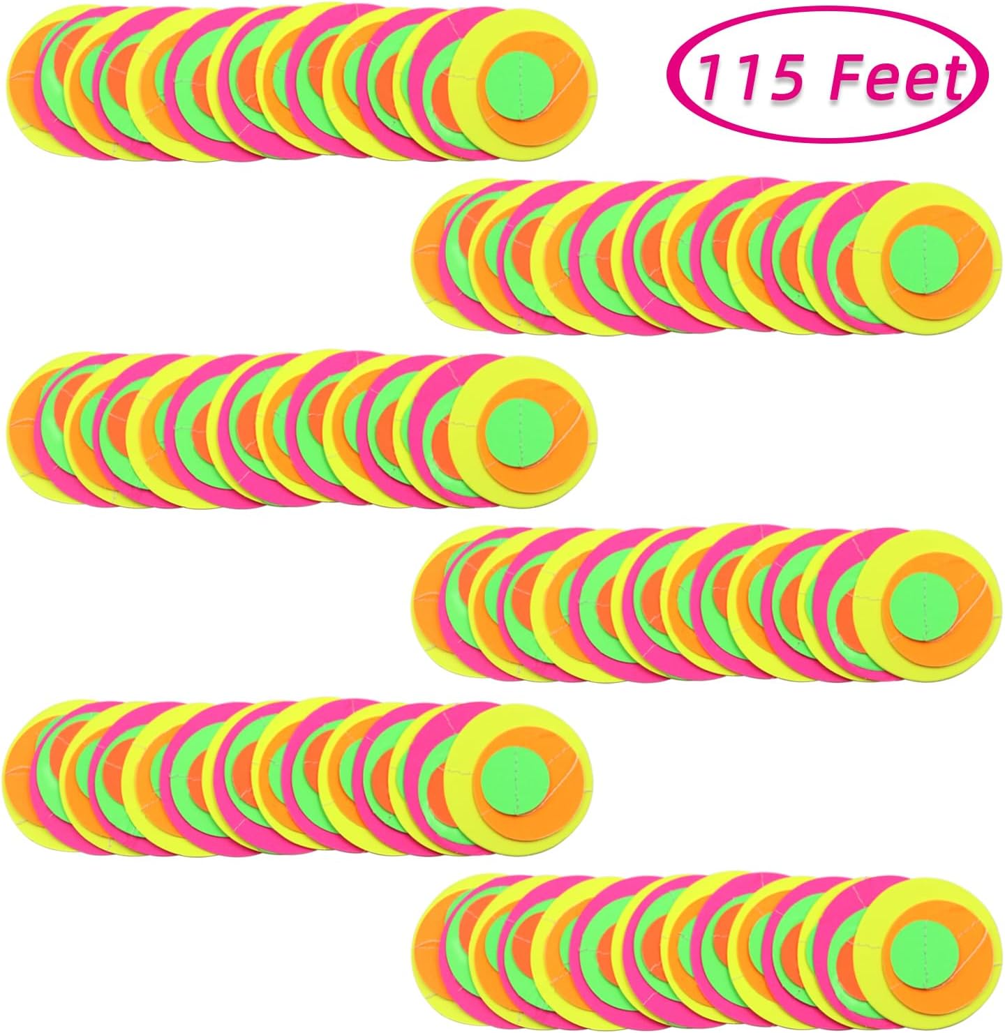 115 Feet UV Neon Garland Streamers for Black Light Parties