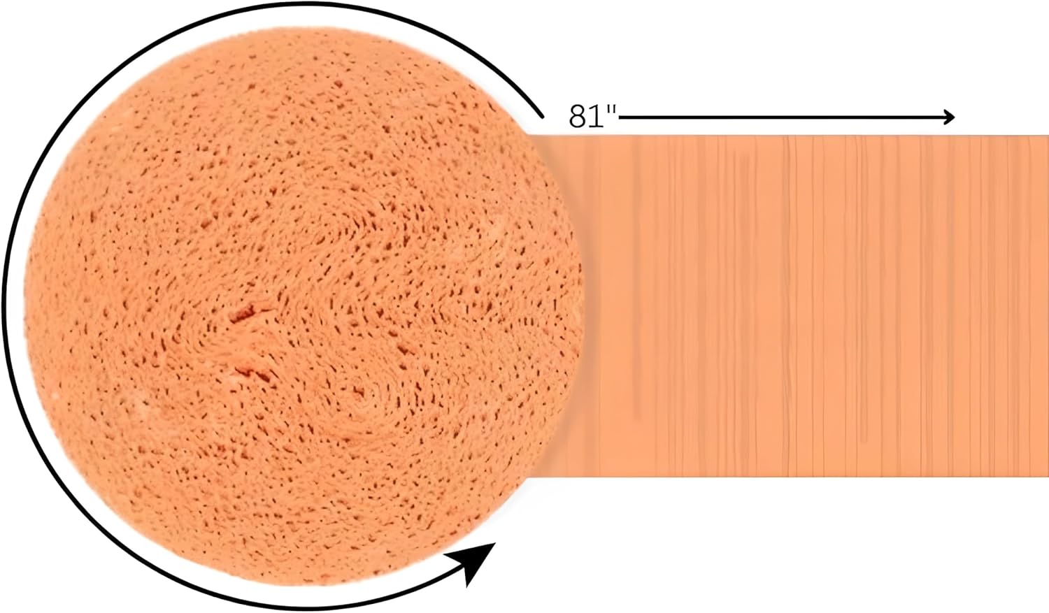 Peach Crepe Paper Roll 81ft Premium Quality for Decor