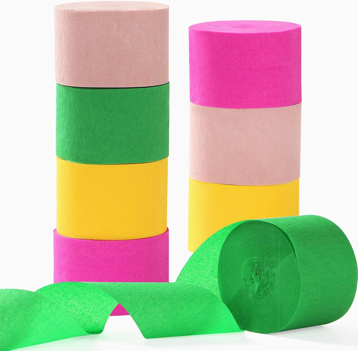 Hawaiian Themed Pool Party Decor Crepe Paper Streamers 8 Rolls