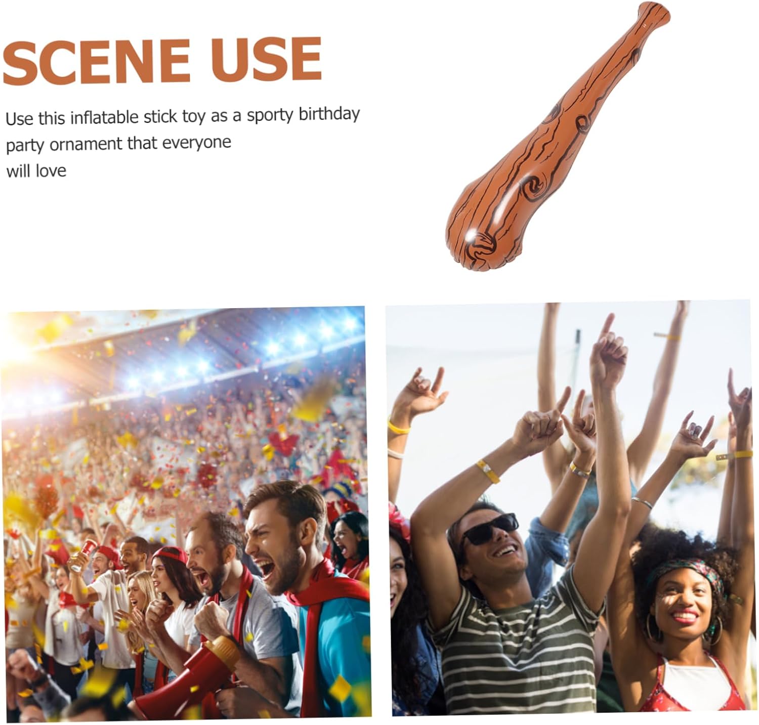 VICASKY Inflatable Bat Party Cheer Stick Sports Themed Toy
