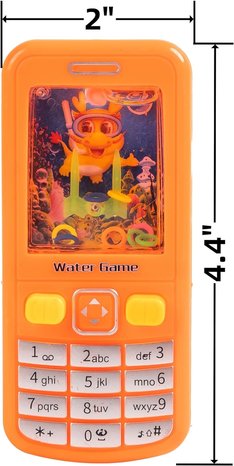 18 Pack Water Ring Toss Handheld Game Nostalgic Cell Phone Toy